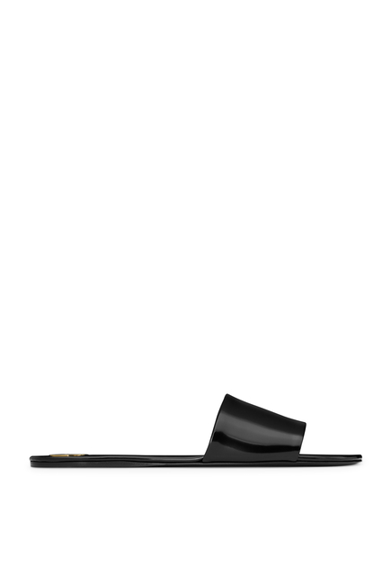 Carlyle Flat Leather Slides